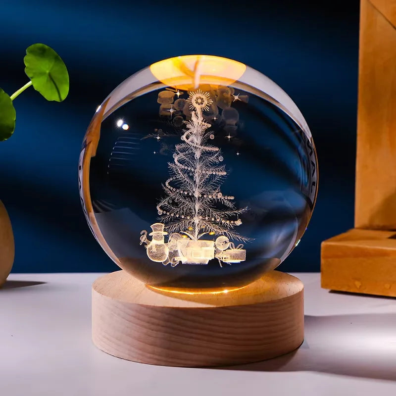 Space Themed Solar System Crystal Ball LED Night Light