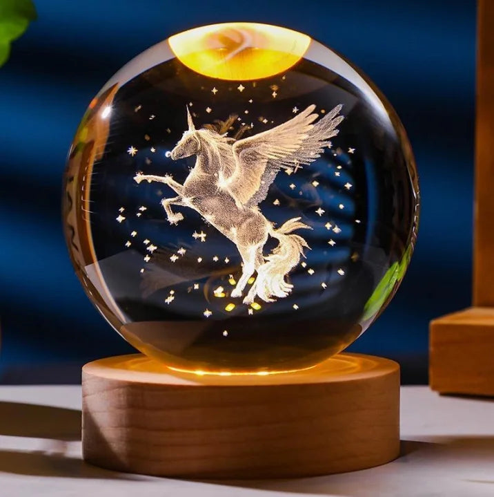Space Themed Solar System Crystal Ball LED Night Light