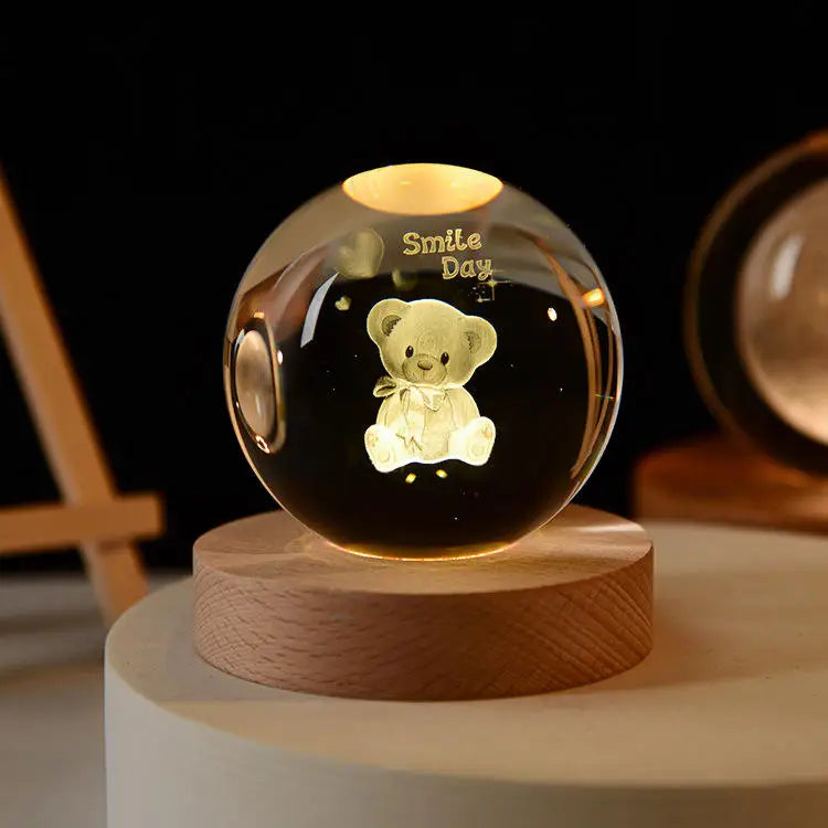 Space Themed Solar System Crystal Ball LED Night Light