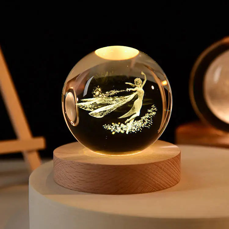 Space Themed Solar System Crystal Ball LED Night Light