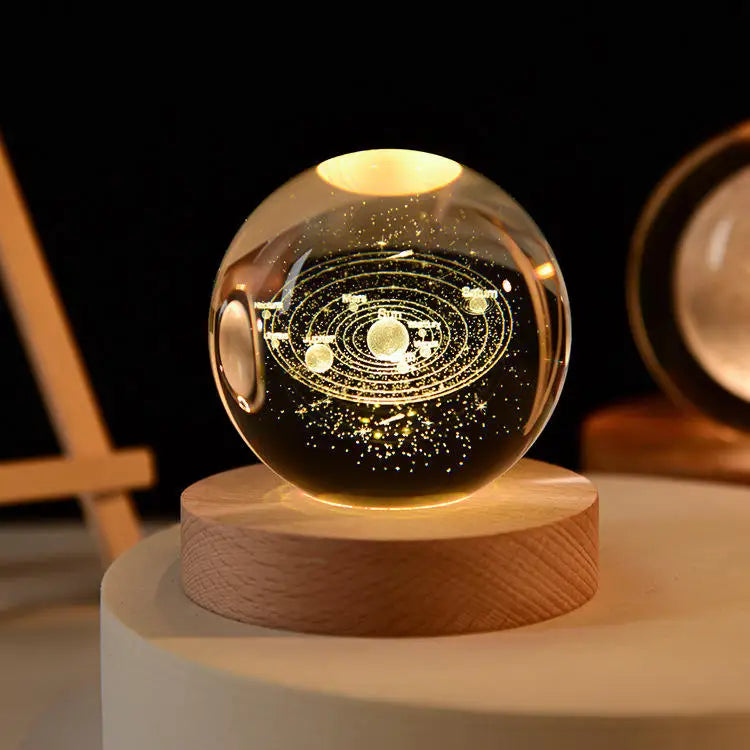 Space Themed Solar System Crystal Ball LED Night Light