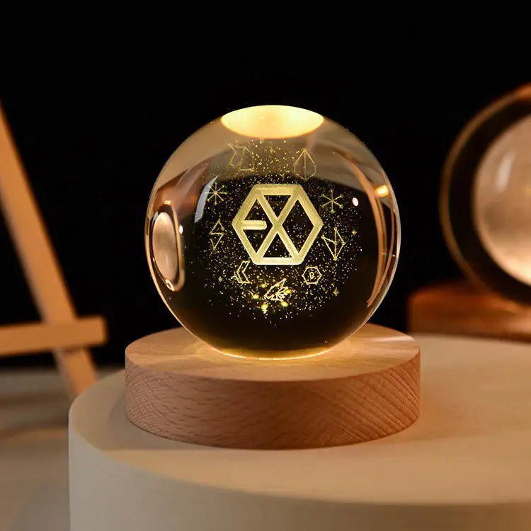 Space Themed Solar System Crystal Ball LED Night Light