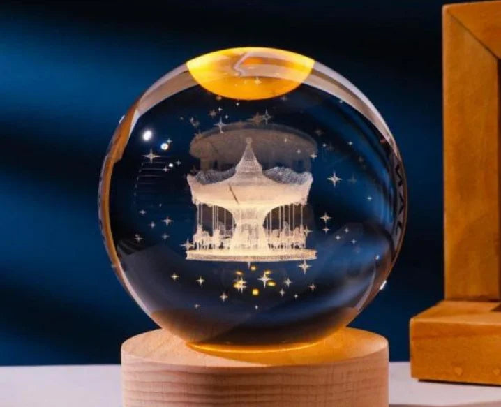 Space Themed Solar System Crystal Ball LED Night Light