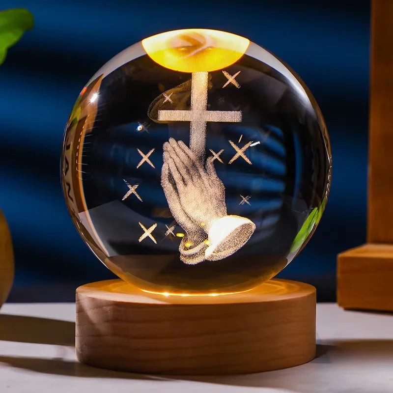 Space Themed Solar System Crystal Ball LED Night Light