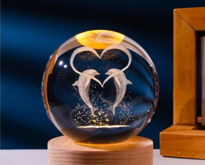 Space Themed Solar System Crystal Ball LED Night Light