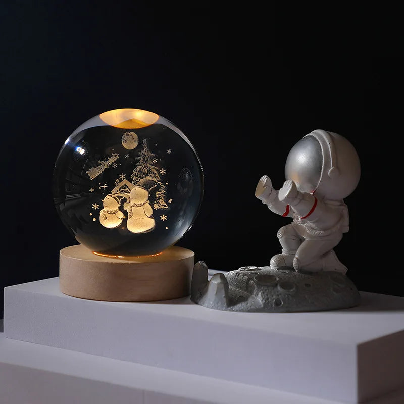 Space Themed Solar System Crystal Ball LED Night Light