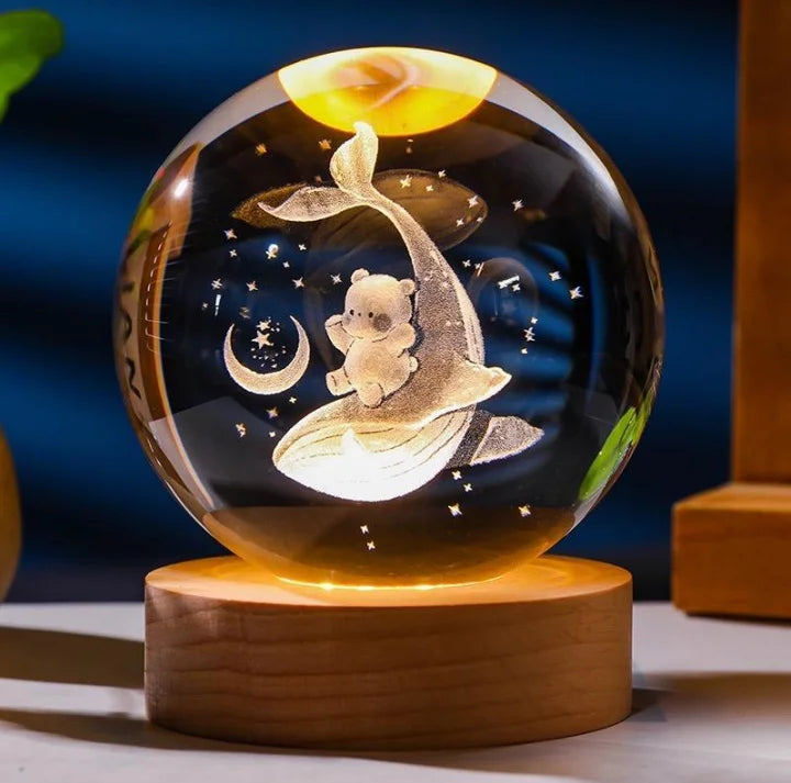 Space Themed Solar System Crystal Ball LED Night Light