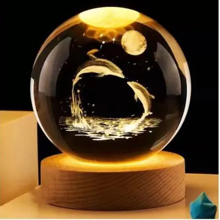 Space Themed Solar System Crystal Ball LED Night Light