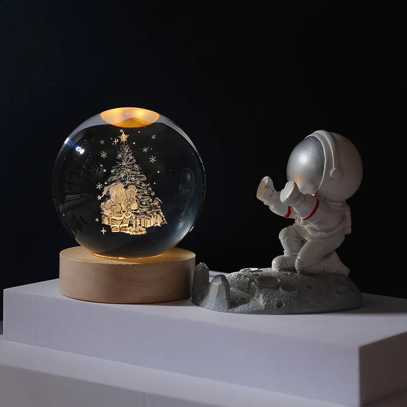 Space Themed Solar System Crystal Ball LED Night Light