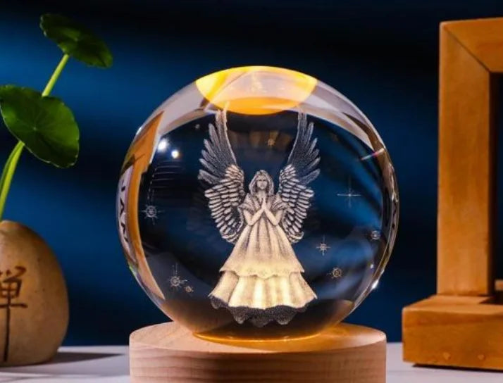Space Themed Solar System Crystal Ball LED Night Light