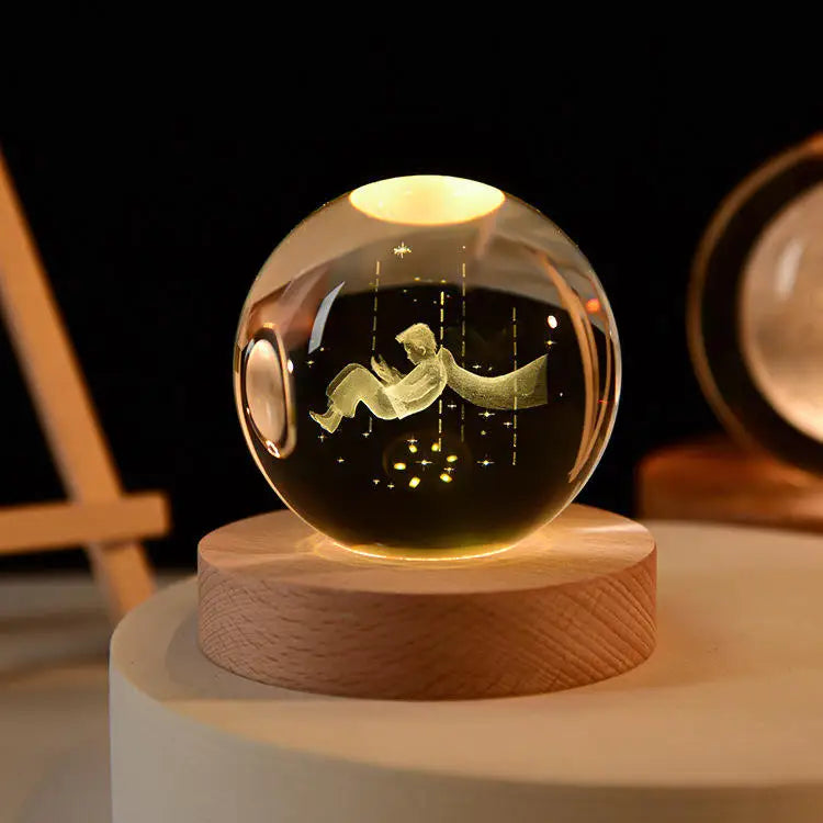 Space Themed Solar System Crystal Ball LED Night Light