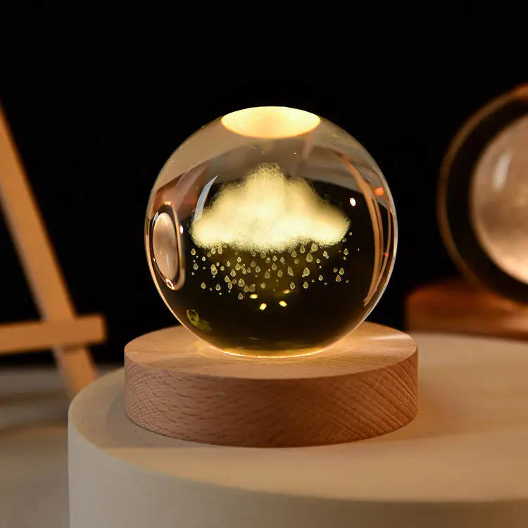 Space Themed Solar System Crystal Ball LED Night Light