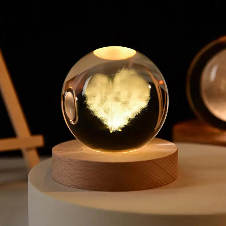 Space Themed Solar System Crystal Ball LED Night Light