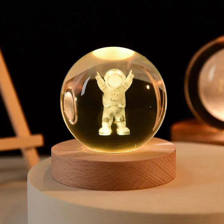 Space Themed Solar System Crystal Ball LED Night Light