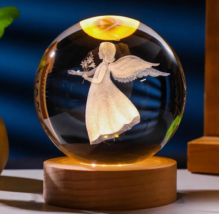 Space Themed Solar System Crystal Ball LED Night Light