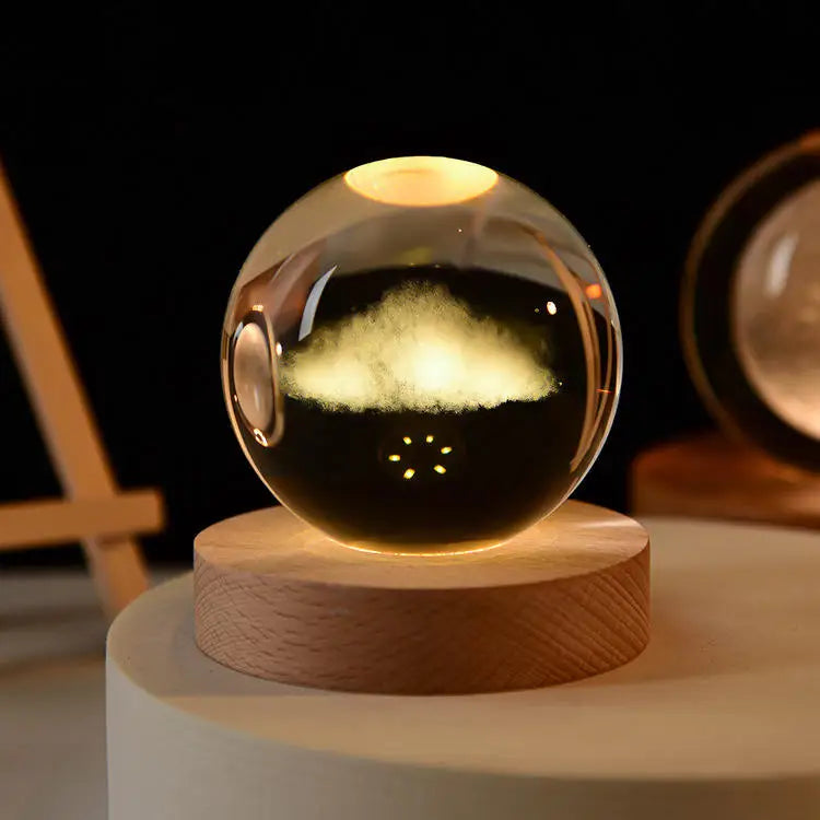 Space Themed Solar System Crystal Ball LED Night Light