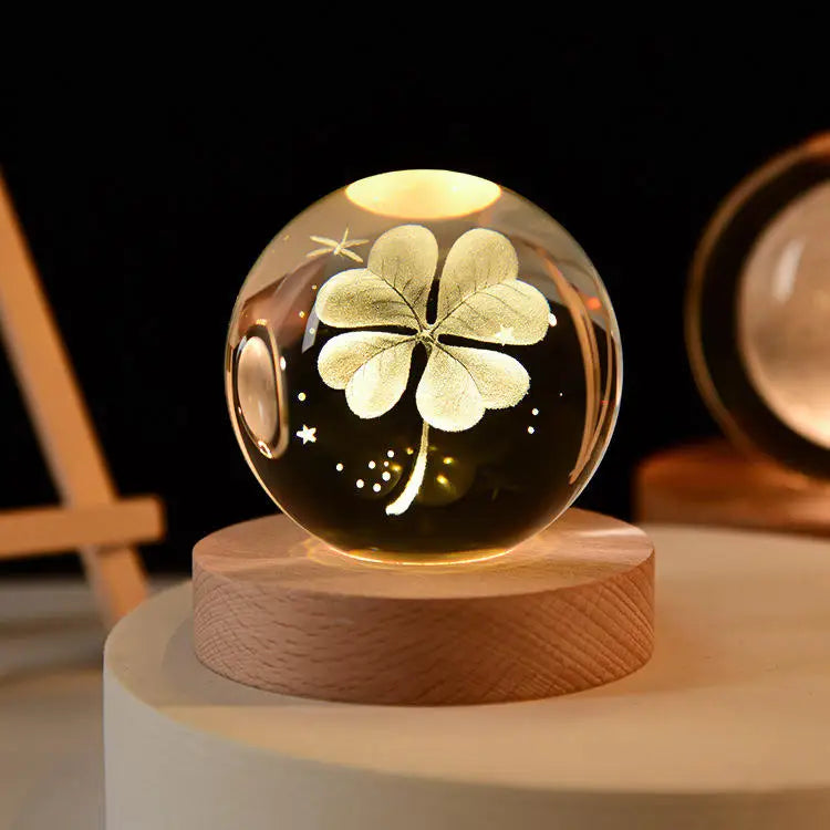 Space Themed Solar System Crystal Ball LED Night Light