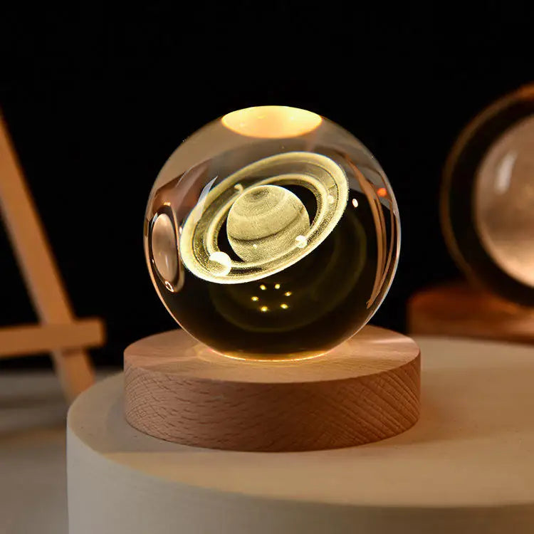 Space Themed Solar System Crystal Ball LED Night Light